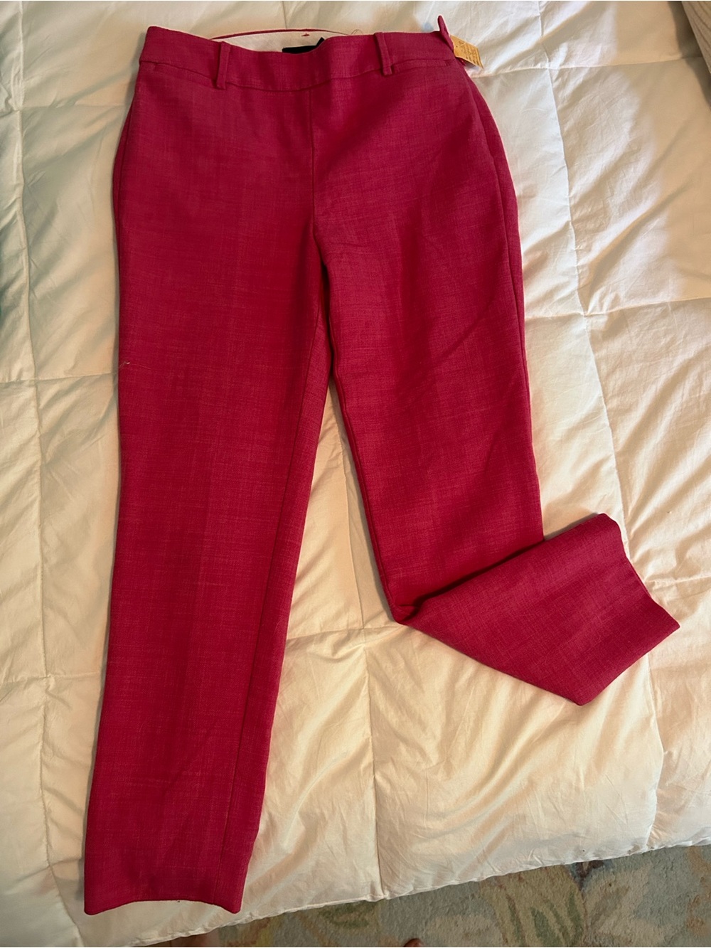 Talbots Bright Fuchsia Straight-Leg Dress Pants